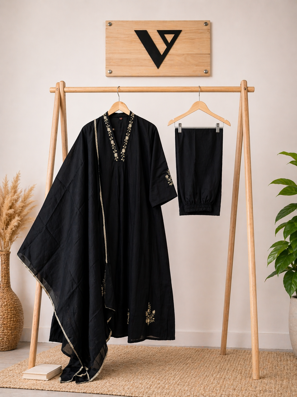 Vantique Signature Embroidered Kurta Set