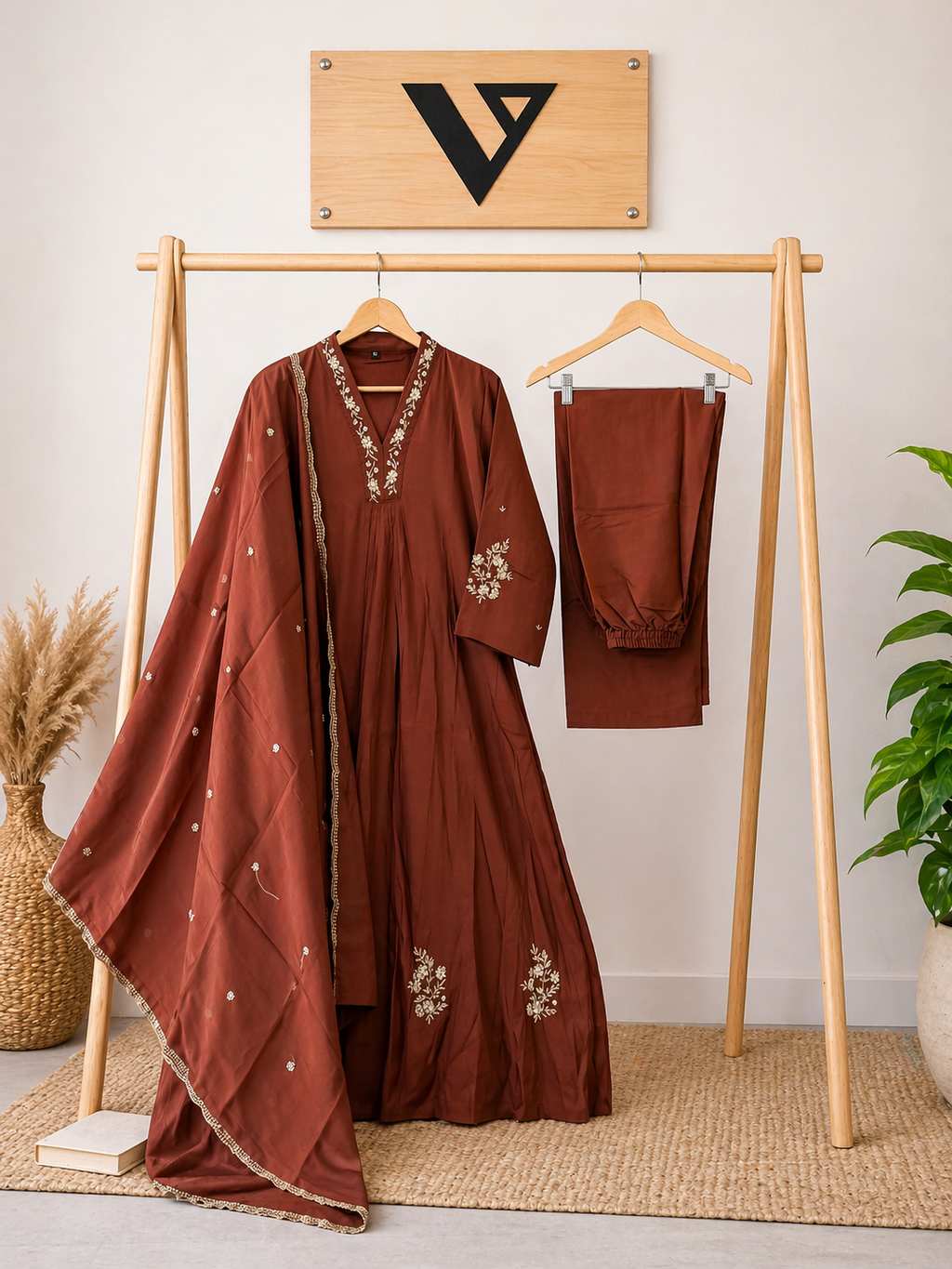 Vantique Signature Embroidered Kurta Set